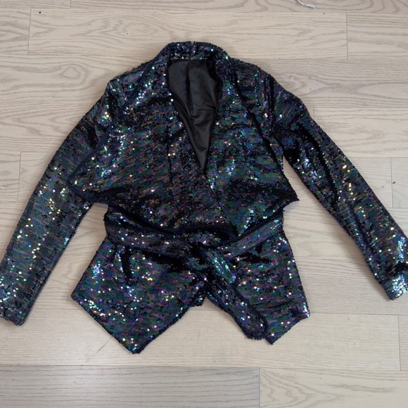 High Quality Black Sequin Party Suit - Glam Night Out - Size M - Picture 5 of 8